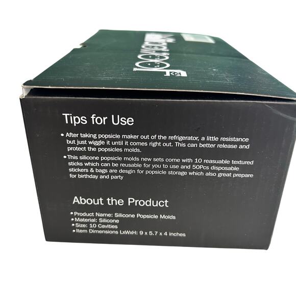 Miaowoof Homemade Popsicle Molds 10 Silicone Ice Pop Maker BPA Free New Open Box - Picture 8 of 10